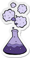 sticker of a cartoon science chemicals png