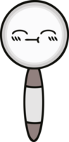 cute cartoon of a magnifying glass png