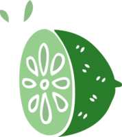 tecknad doodle lime frukt png