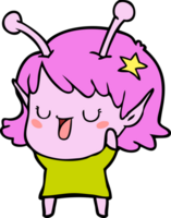 happy alien girl cartoon laughing png