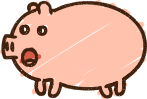 dibujo de tiza de cerdo png