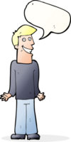 cartoon man shrugging shoulders with speech bubble png