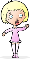 Cartoon winkende Frau png