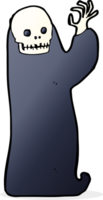 cartoon waving halloween ghoul png