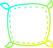 cold gradient line drawing of a cartoon plain cushion png