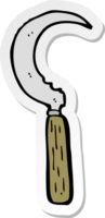 sticker of a cartoon sickle png