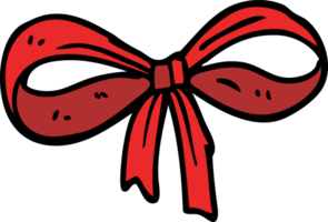 cartoon doodle tied bow png