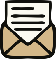 cute cartoon of a letter and envelope png