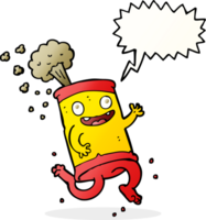 cartoon crazy soda can with speech bubble png