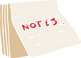 cartoon doodle note pad png