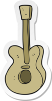 sticker of a cartoon guitar png