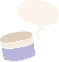 cartoon pot with speech bubble in retro style png