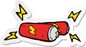 adesivo de baterias de desenho animado png