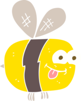 ilustración de color plano de abeja png