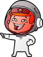 astronauta rindo dos desenhos animados png