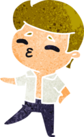 retro desenho animado ilustração kawaii 1950 fofa Garoto png