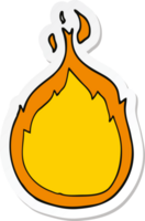 sticker of a cartoon flames png