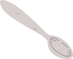 hand drawn quirky cartoon spoon png