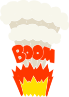 flat color illustration of explosion png