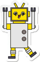 sticker van een schattige tekenfilmrobot png