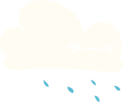 cartone animato scarabocchio espressive tempo metereologico nube png