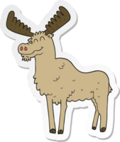 sticker of a cartoon moose png