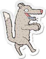 pegatina de un lobo feroz de dibujos animados png