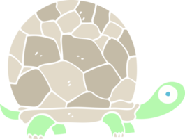 flat color illustration cartoon tortoise png