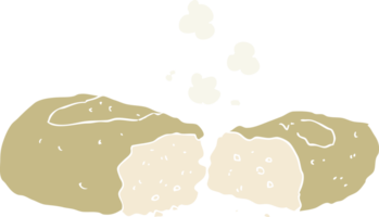 flat color illustration of bread png