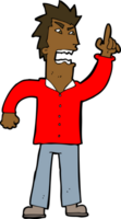 cartoon angry man making point png