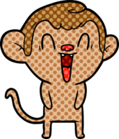 dessin animé singe qui rit png