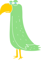 ilustración de color plano de loro png