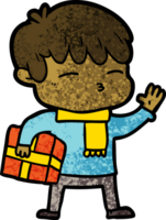 cartoon curious boy png