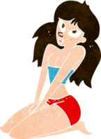 cartoon woman in skimpy clothing png
