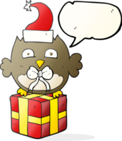 speech bubble cartoon christmas owl png