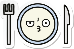 sticker van een schattig cartoon bord png