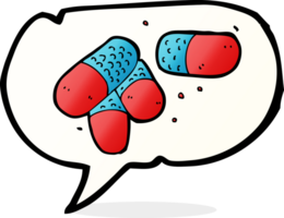 cartoon painkillers with speech bubble png