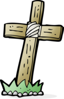 sepultura de cruz de madeira dos desenhos animados png