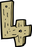 cartone animato di legno numero png