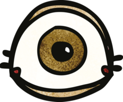 cartoon doodle bruin oog png