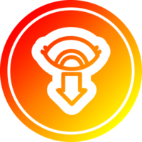 staring eye circular in hot gradient spectrum png