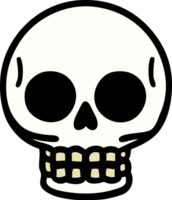 tatuaje tradicional de una calavera png