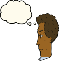 cartoon annoyed man with thought bubble png