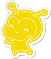 cartoon sticker kawaii van een schattig lieveheersbeestje png