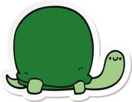 sticker of a cute cartoon tortoise png