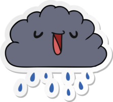 sticker cartoon kawaii weather rain cloud png