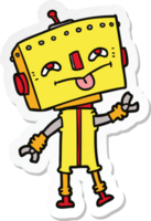 adesivo de um robô de desenho animado png