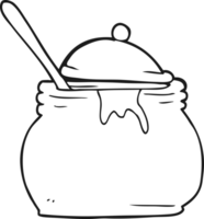 black and white cartoon mustard pot png