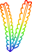 rainbow gradient line drawing cartoon strands of wheat png