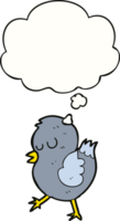 cartoon bird and thought bubble png